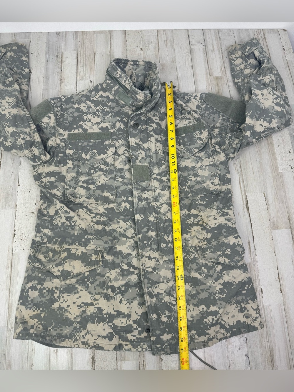 USGI ACU Camouflage M65 Field Jacket Cold Weather Coat Medium Long - Picture 6 of 14